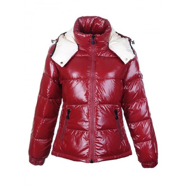 Moncler Fashion rosso Breve Mock colletto e protezione calda Cappotti uscita